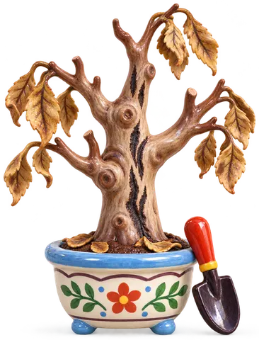 Graphiose de l’orme, figurine en faïence de FermeVallée