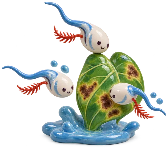 Phytophthora, figurine en faïence de FermeVallée