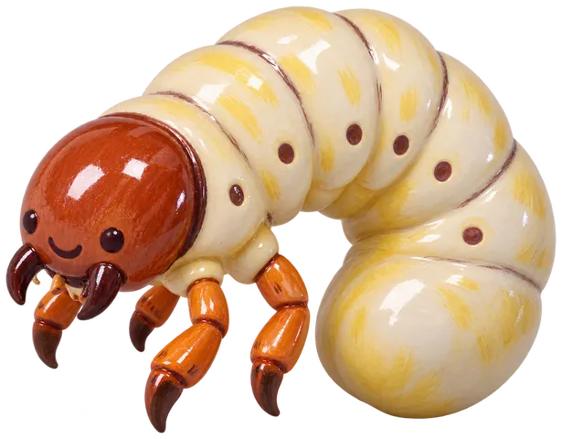 Ver blanc, figurine en faïence de FermeVallée