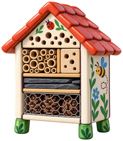 Hôtel à insectes, figurine en faïence de FermeVallée