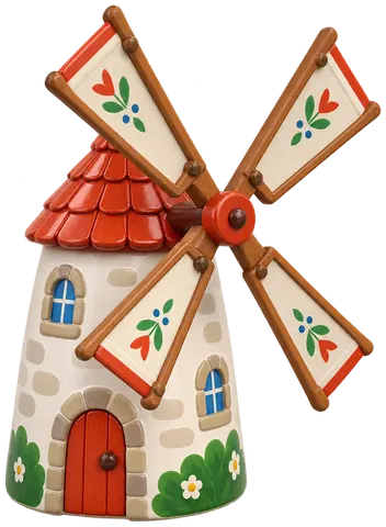Moulin à vent, figurine en faïence de FermeVallée