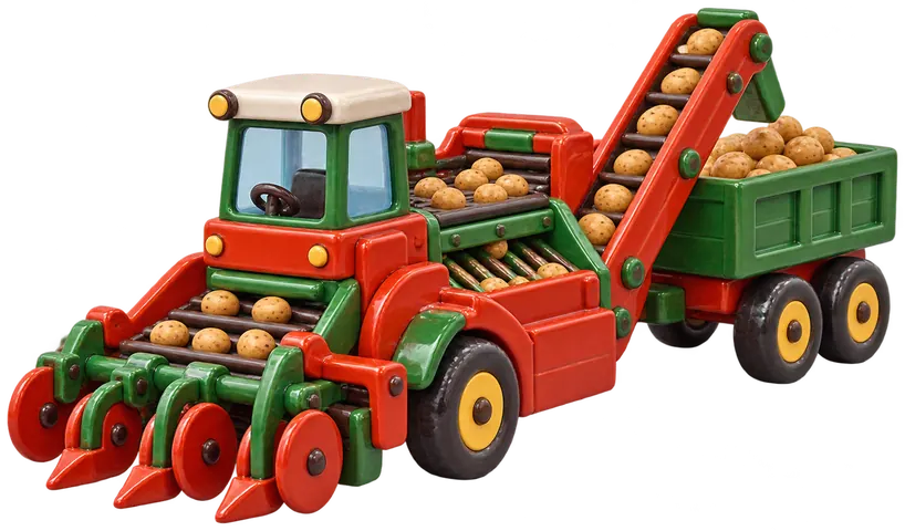 Arracheuse de pommes de terre, figurine en faïence de FermeVallée