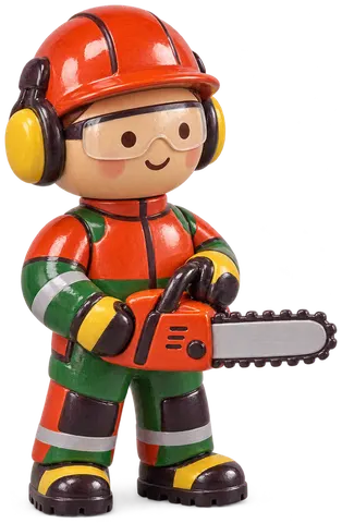 Bûcheron, figurine en faïence de FermeVallée