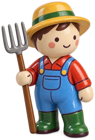 Ouvrier agricole, figurine en faïence de FermeVallée