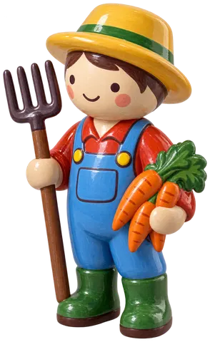 Saisonnier agricole, figurine en faïence de FermeVallée