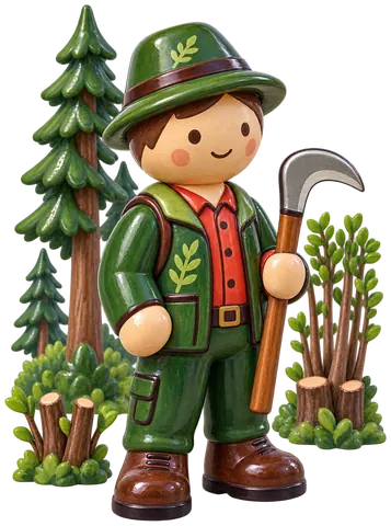 Sylviculteur, figurine en faïence de FermeVallée