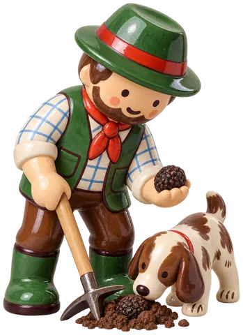 Trufficulteur, figurine en faïence de FermeVallée