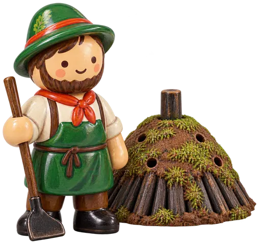Charbonnier, figurine en faïence de FermeVallée