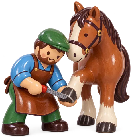 Maréchal-ferrant, figurine en faïence de FermeVallée