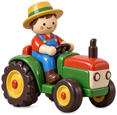 Conducteur d’engins agricoles, figurine de la ferme