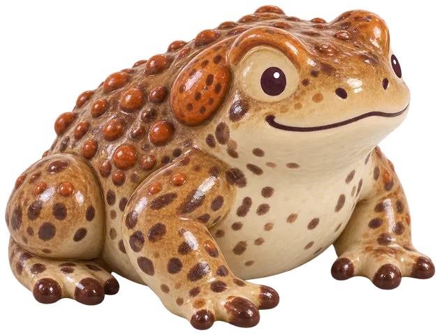 Crapaud commun, figurine en faïence de FermeVallée