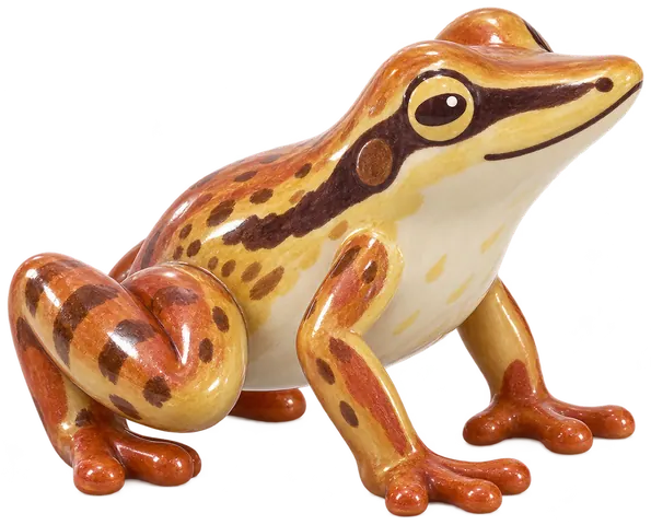 Grenouille agile, figurine en faïence de FermeVallée