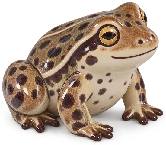 Grenouille rousse, figurine en faïence de FermeVallée