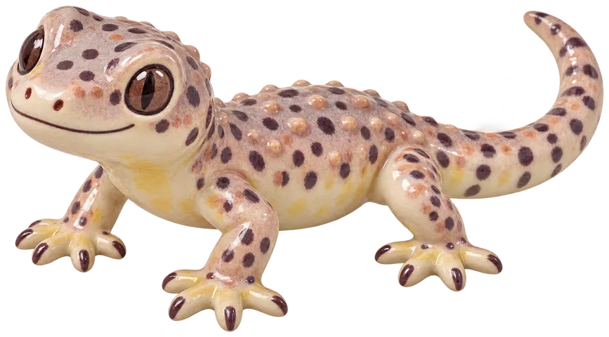 Hémidactyle verruqueux, figurine en faïence de FermeVallée
