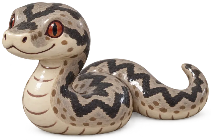Vipère péliade, figurine en faïence de FermeVallée