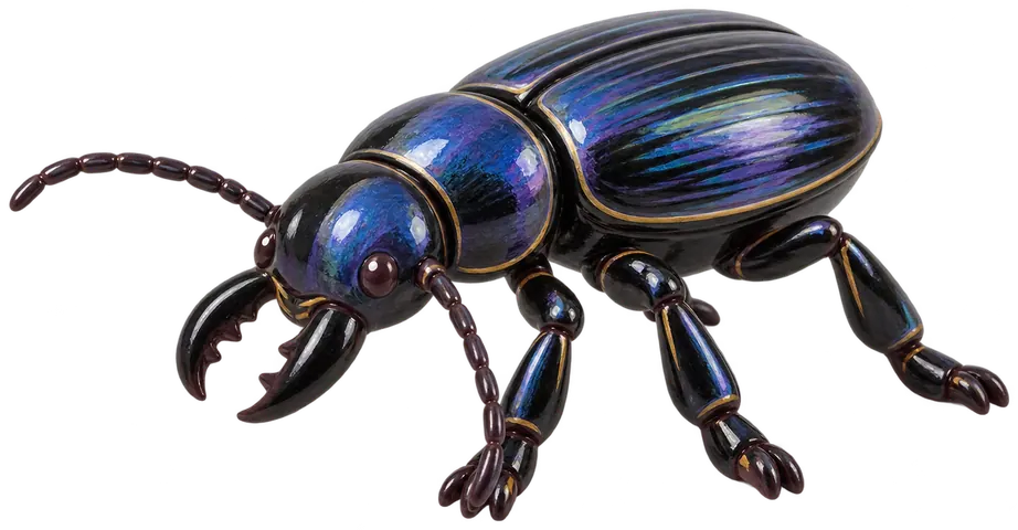Carabe violet, figurine en faïence de FermeVallée
