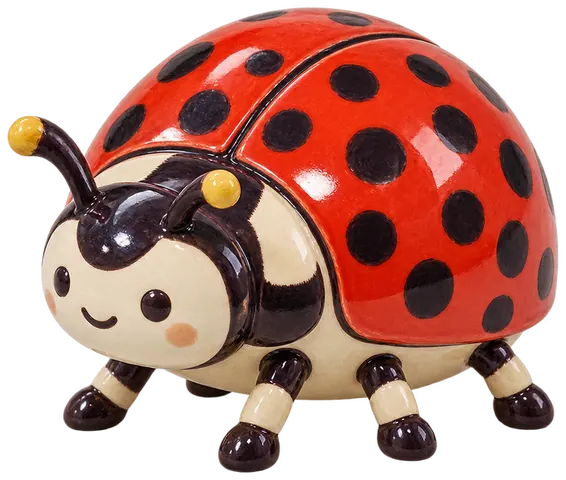 Coccinelle à 22 points, figurine en faïence de FermeVallée