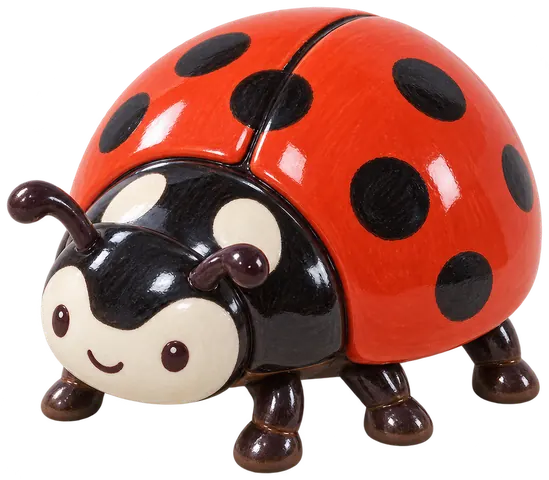 Coccinelle à sept points, figurine en faïence de FermeVallée