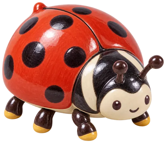 Coccinelle asiatique, figurine en faïence de FermeVallée