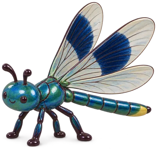 Caloptéryx éclatant, figurine en faïence de FermeVallée