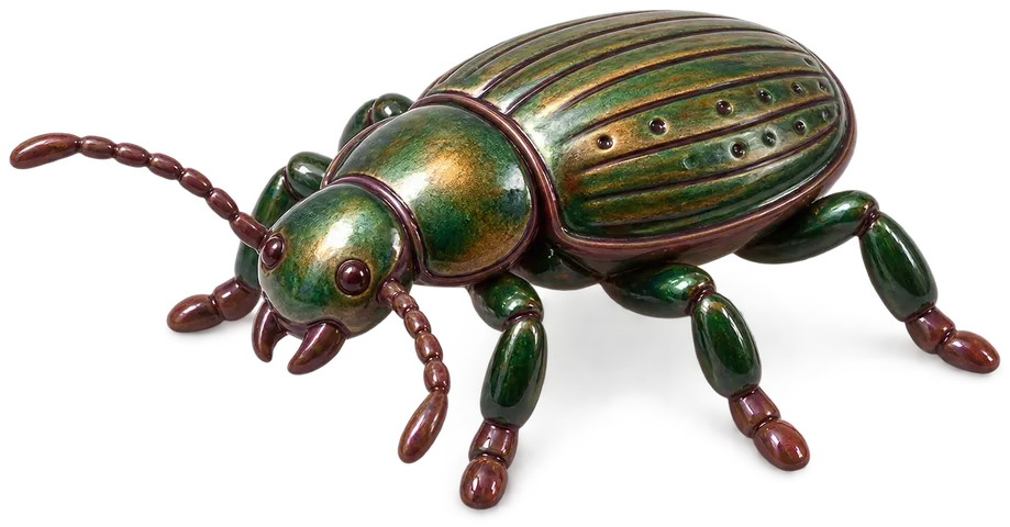 Carabe des bois, figurine en faïence de FermeVallée