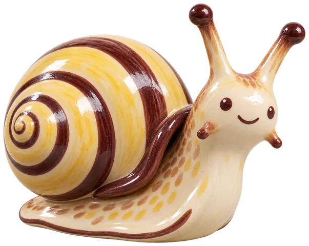 Escargot des haies, figurine en faïence de FermeVallée