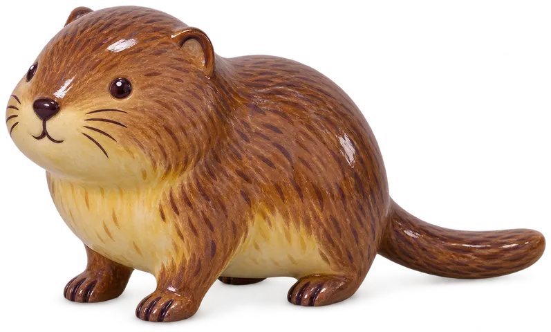 Campagnol amphibie, figurine en faïence de FermeVallée