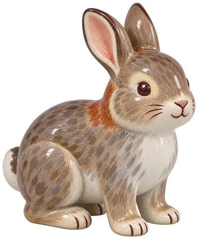Lapin de garenne, figurine en faïence de FermeVallée