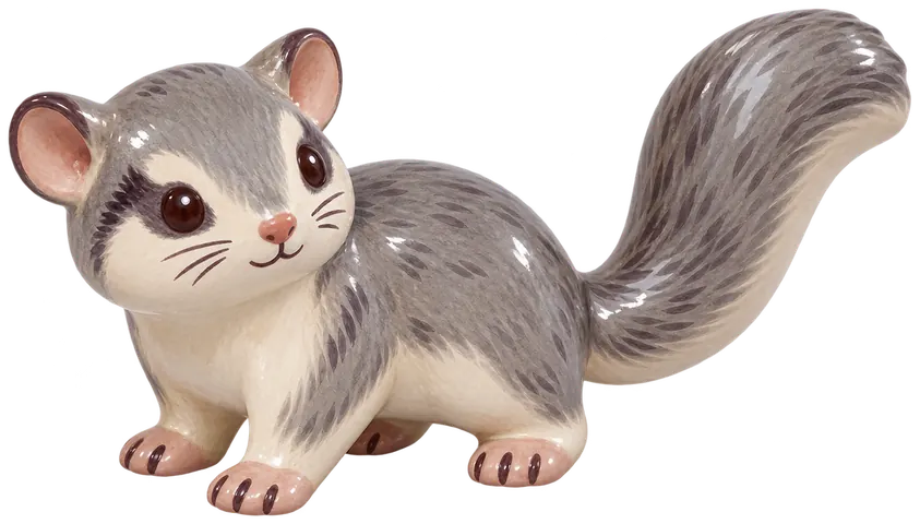 Loir gris, figurine en faïence de FermeVallée