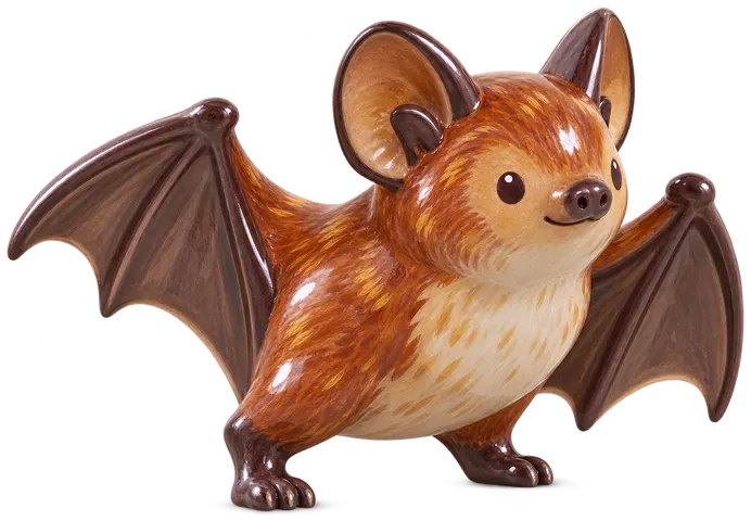 Noctule commune, figurine en faïence de FermeVallée