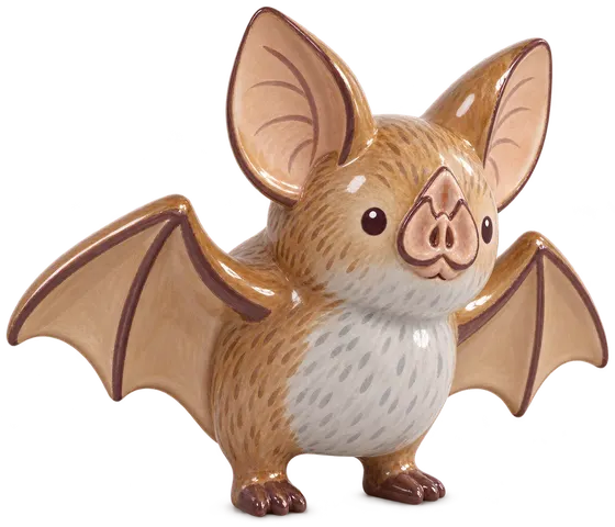 Petit rhinolophe, figurine en faïence de FermeVallée