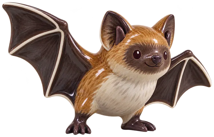 Pipistrelle de Kuhl, figurine en faïence de FermeVallée