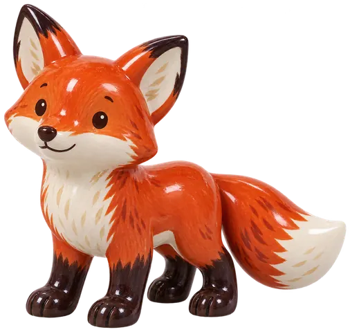 Renard roux, figurine en faïence de FermeVallée