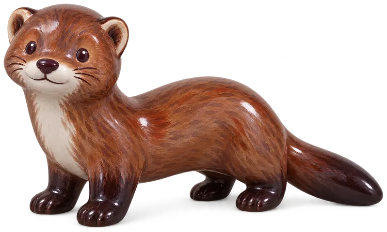 Vison d’Europe, figurine en faïence de FermeVallée