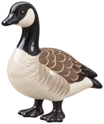Bernache du Canada, figurine en faïence de FermeVallée