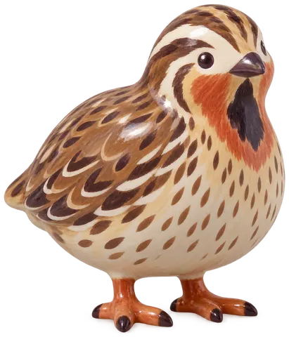 Caille des blés, figurine en faïence de FermeVallée