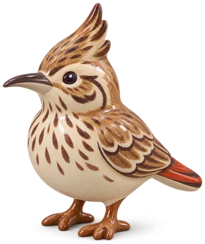 Cochevis huppé, figurine en faïence de FermeVallée