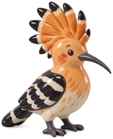 Huppe fasciée, figurine en faïence de FermeVallée