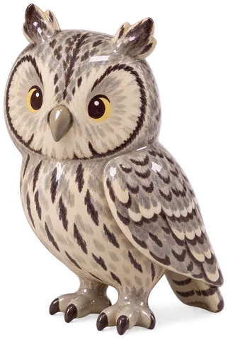 Petit-duc scops, figurine en faïence de FermeVallée