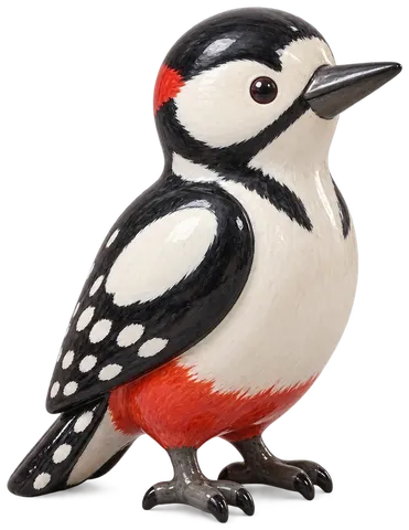 Pic épeiche, figurine en faïence de FermeVallée