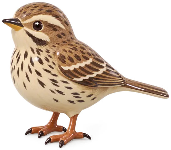 Pipit farlouse, figurine en faïence de FermeVallée