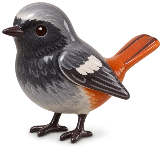 Rougequeue noir, figurine en faïence de FermeVallée