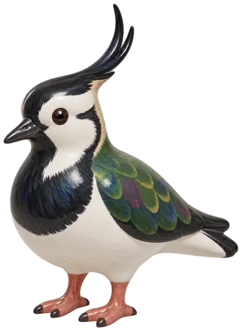 Vanneau huppé, figurine en faïence de FermeVallée