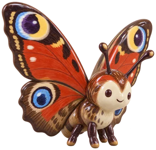 Paon-du-jour, figurine en faïence de FermeVallée
