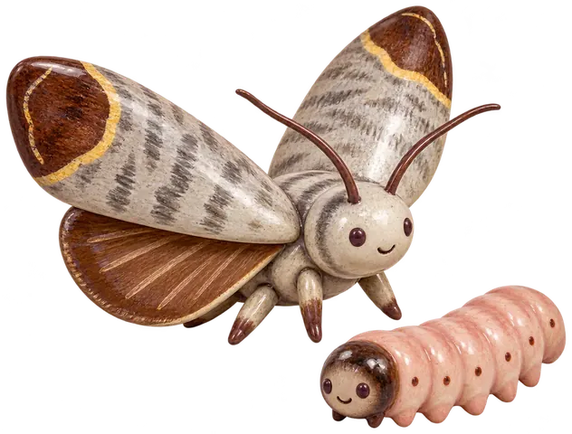 Carpocapse des pommes, figurine en faïence de FermeVallée
