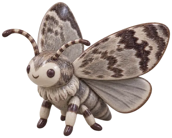 Carpocapse des prunes, figurine en faïence de FermeVallée