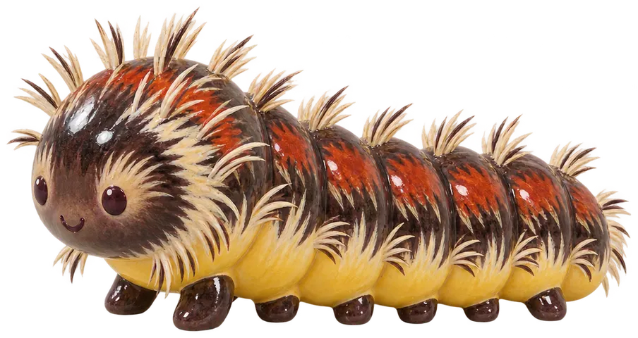 Chenille processionnaire du pin, figurine en faïence de FermeVallée