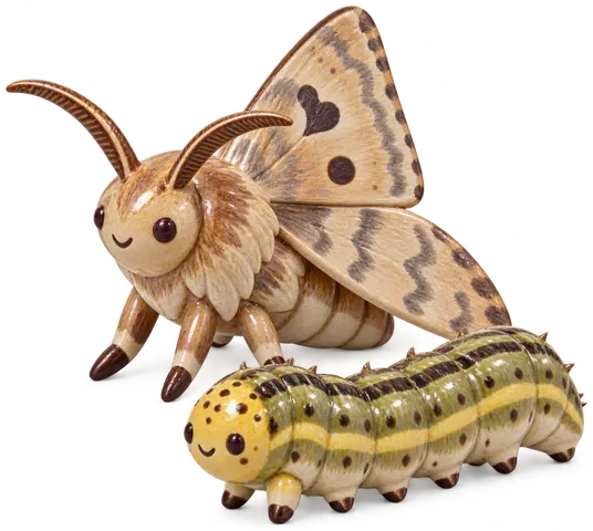 Noctuelle de la tomate, figurine en faïence de FermeVallée