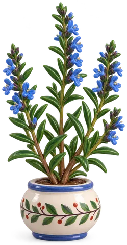 Hysope officinale, figurine en faïence de FermeVallée
