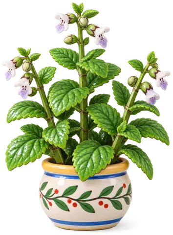 Mélisse officinale, figurine en faïence de FermeVallée